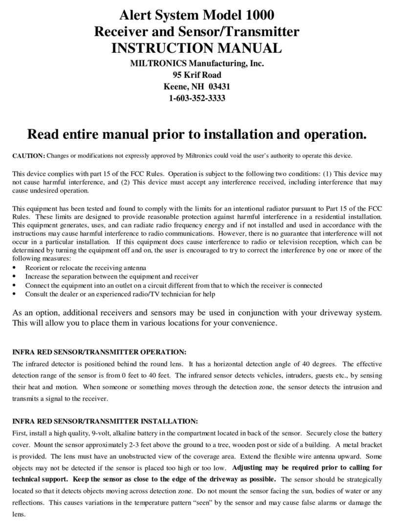 Miltronics 1000 instruction manual
