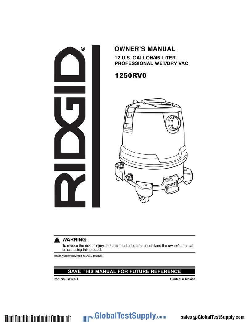 RIDGID 1250RV0 owner's manual