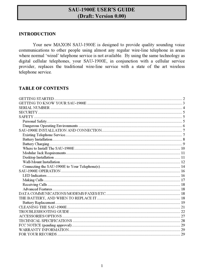 Maxon SAU-1900E user guide