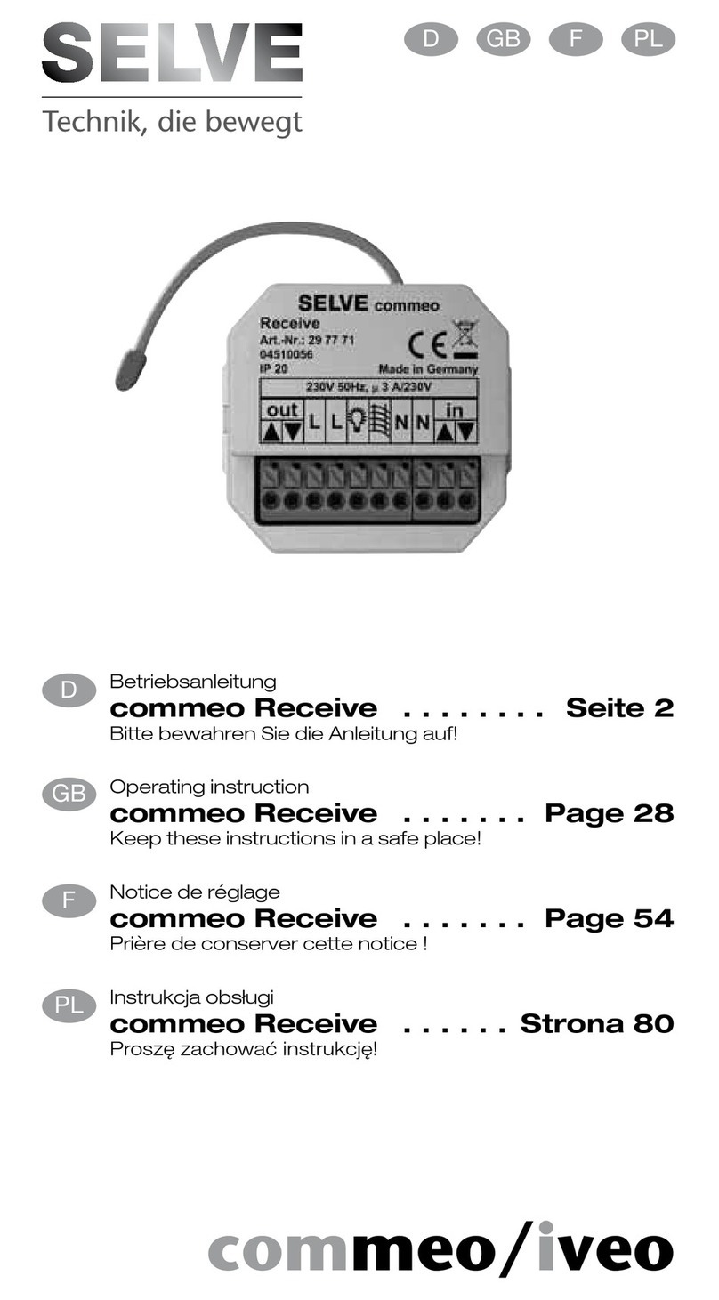 Selve commeo Receive Connect Operating	 instruction