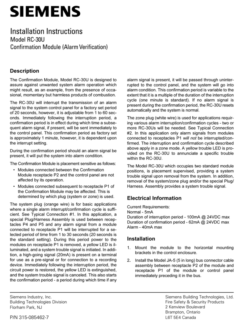 Siemens RC-30U installation instructions Siemens RC-30U installation instructions