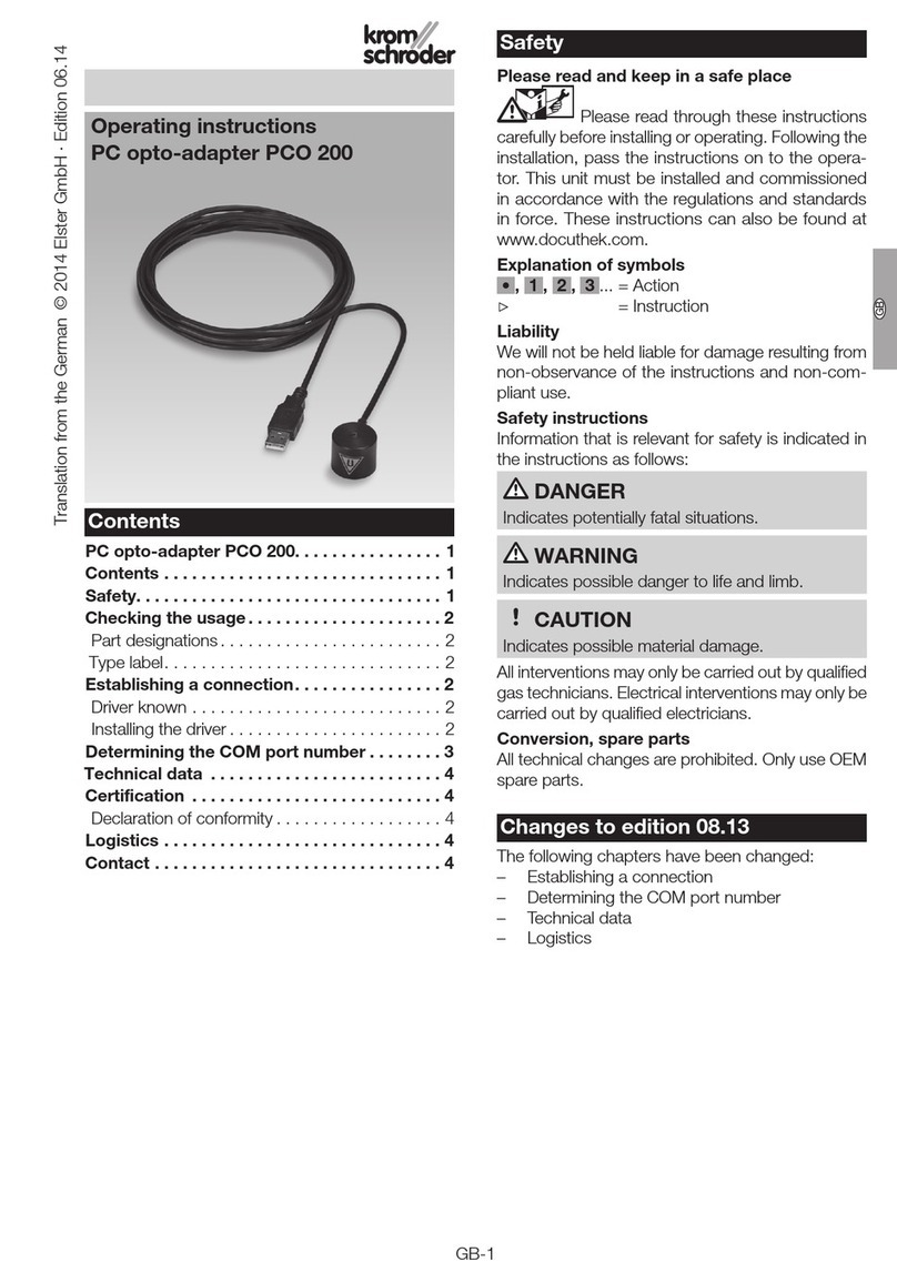 Krom Schroder PCO 200 User manual