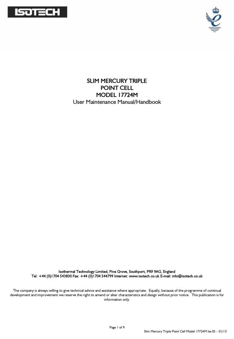 Isotech 17724M User maintenance manual/handbook