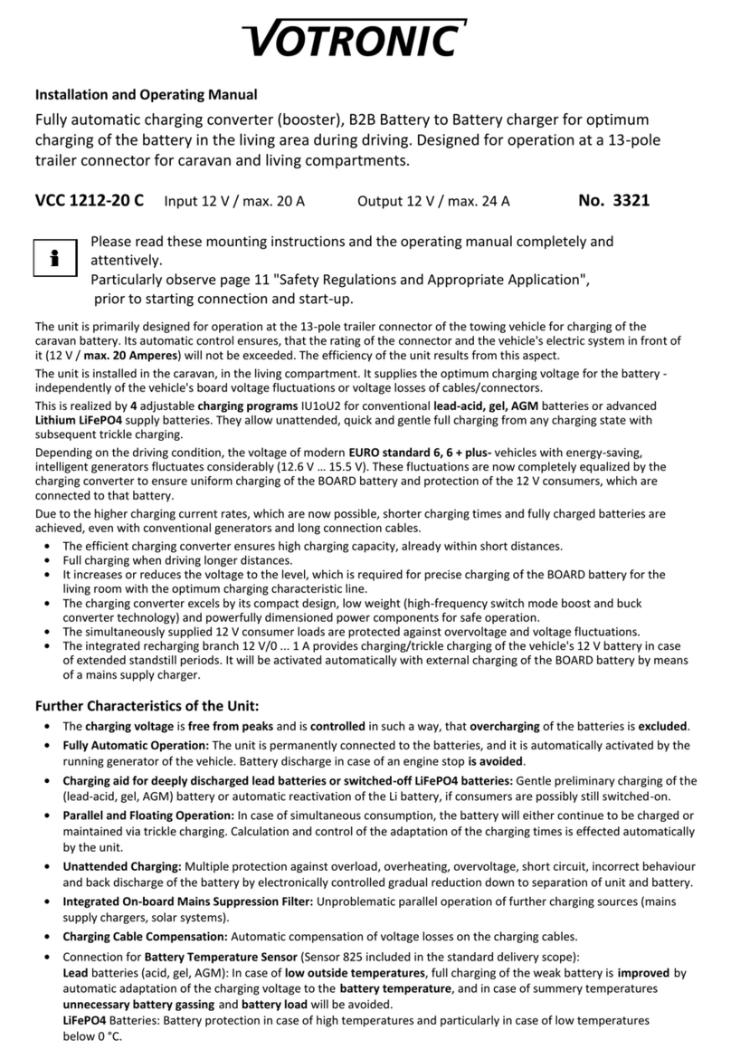 Votronic VCC 1212-20 C Installation and operating manual