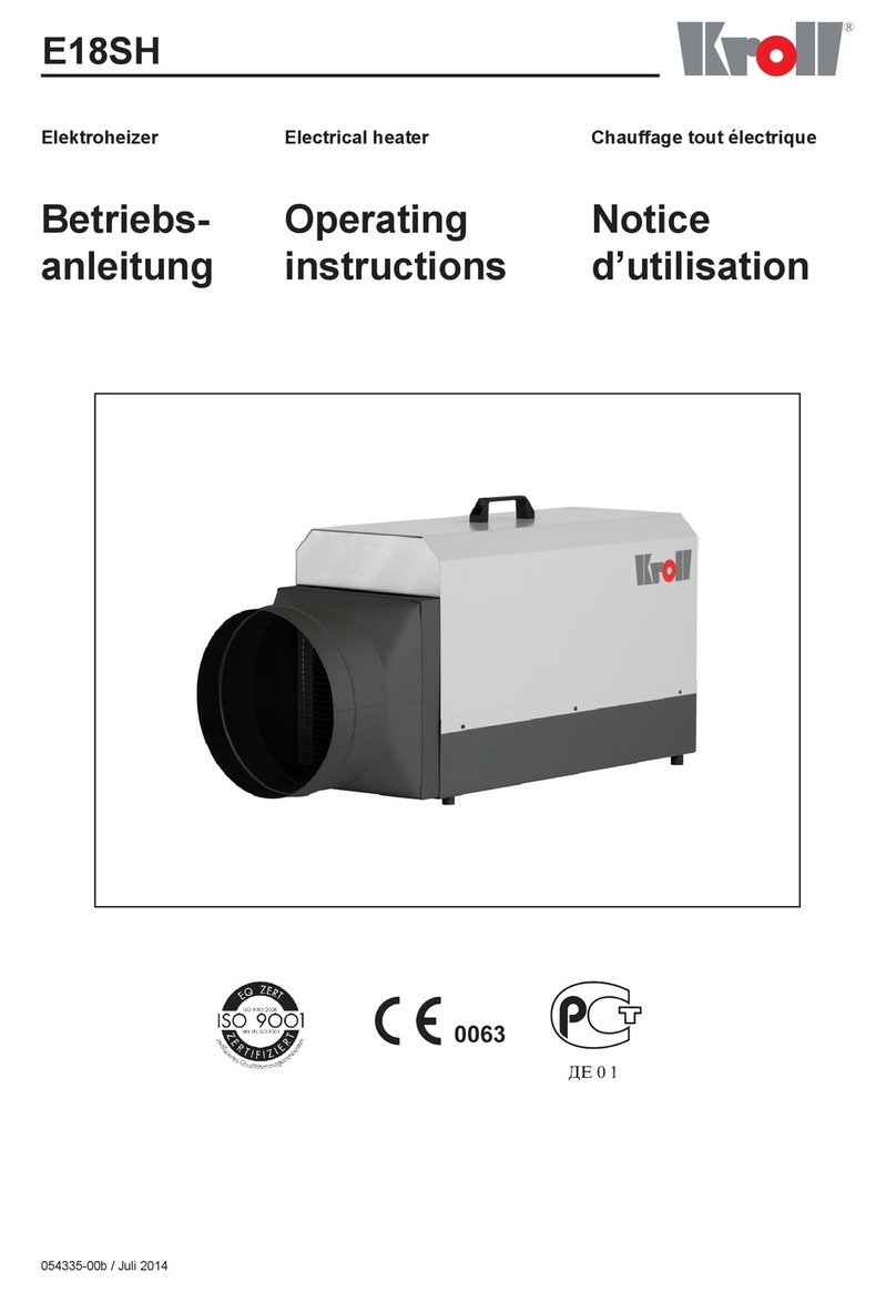 Kroll E18SH User manual