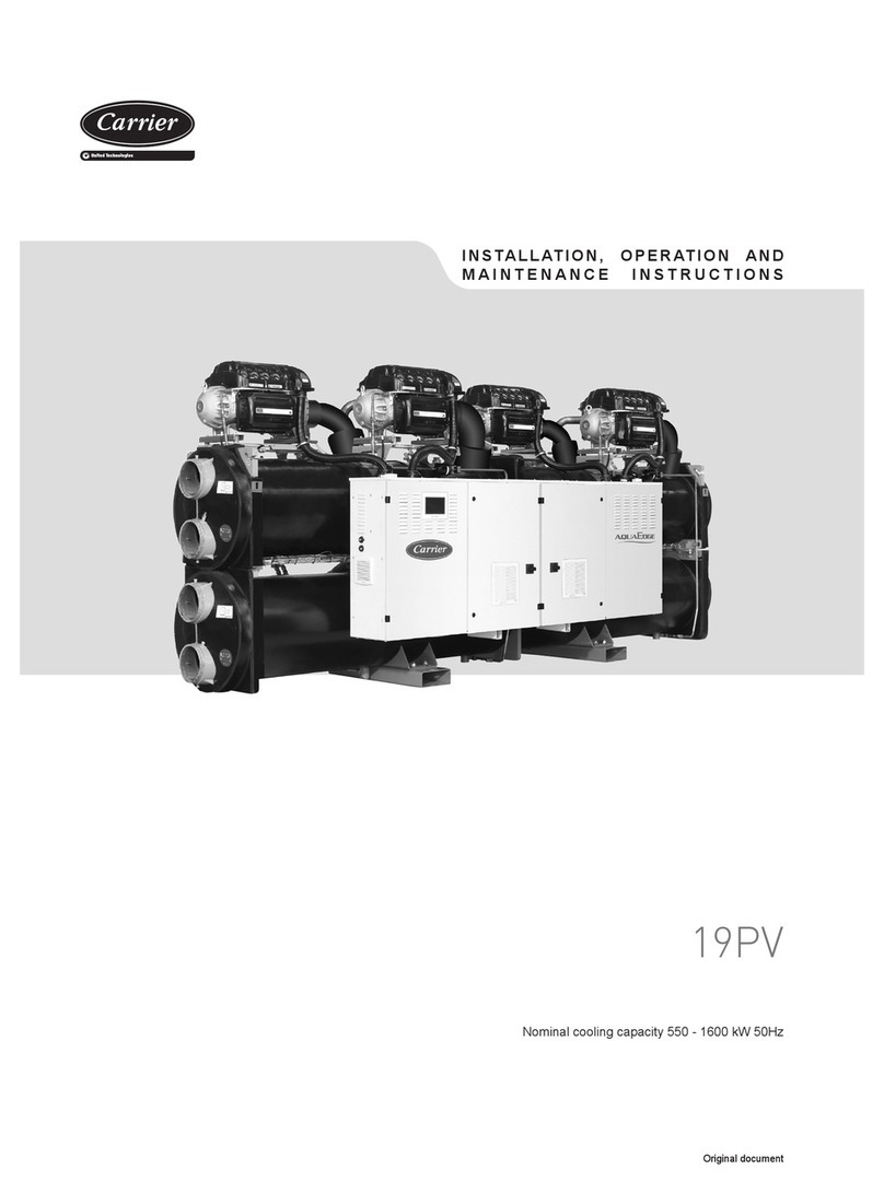Carrier 19PV550 Installation, operation and maintenance instructions