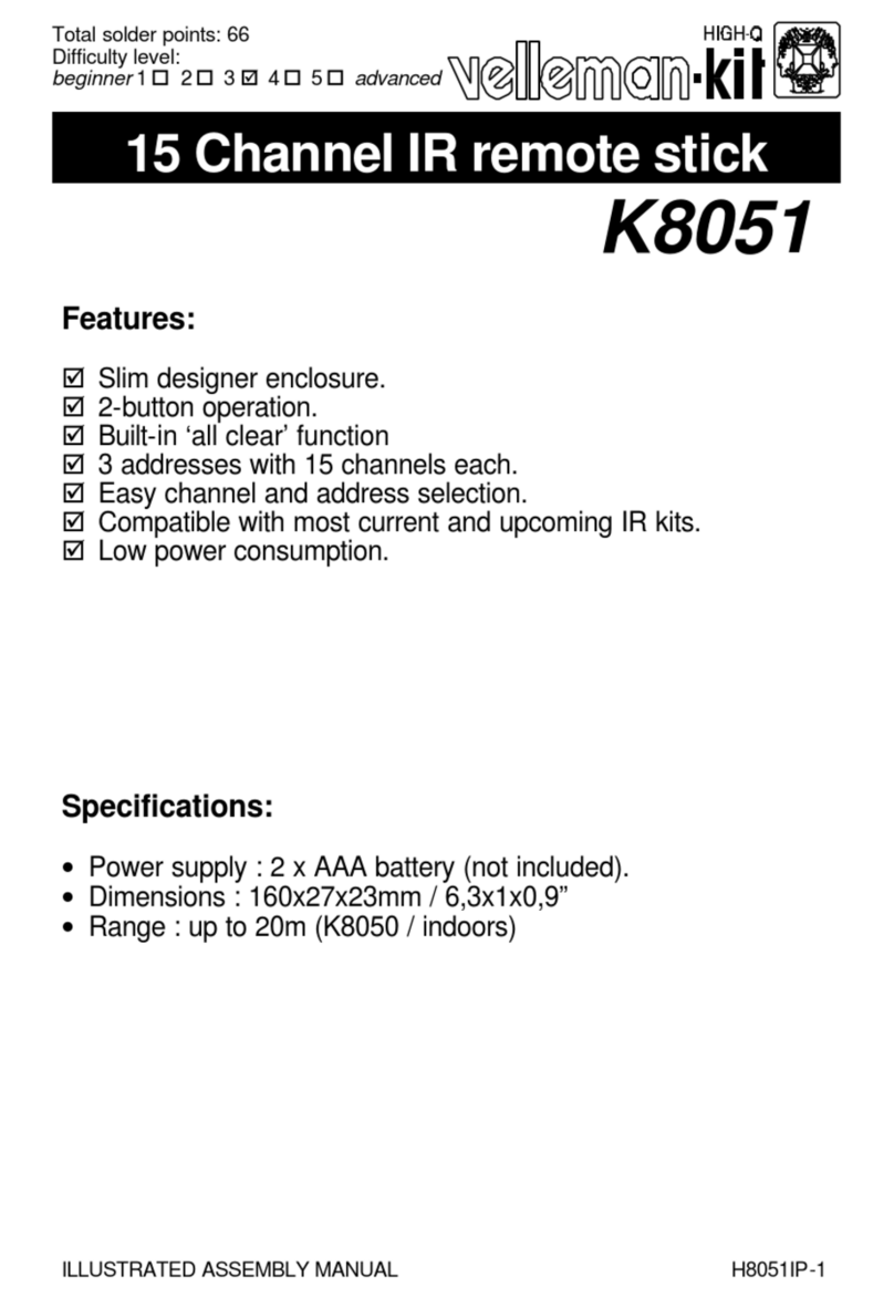 Velleman High-Q-kit K8051 User manual