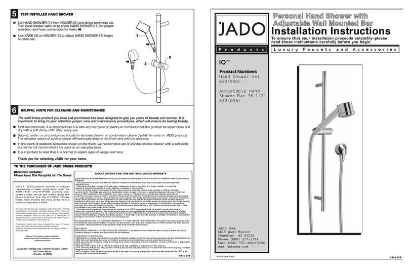 JADO IQ 832 900 Series installation instructions