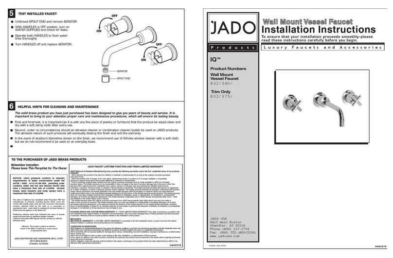 JADO IQ 832 375 Series User manual