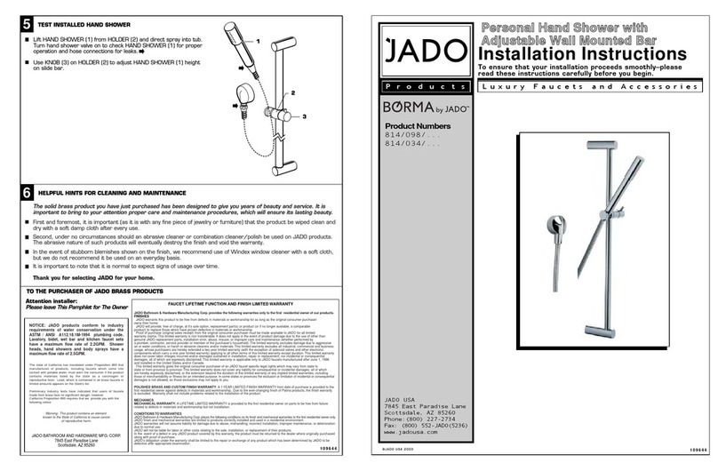 JADO Borma 814 098 Series installation instructions