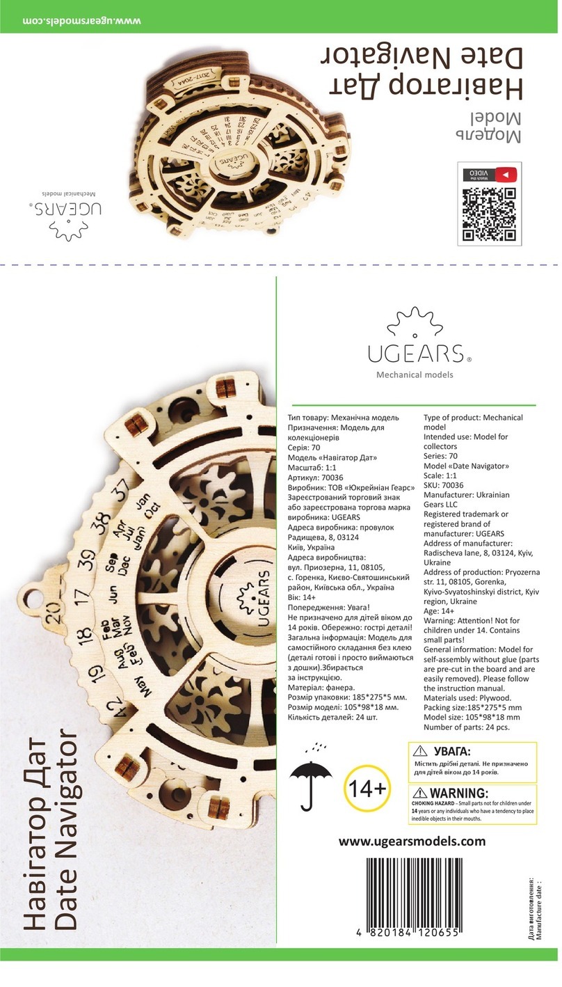 UGEARS 70 series User manual