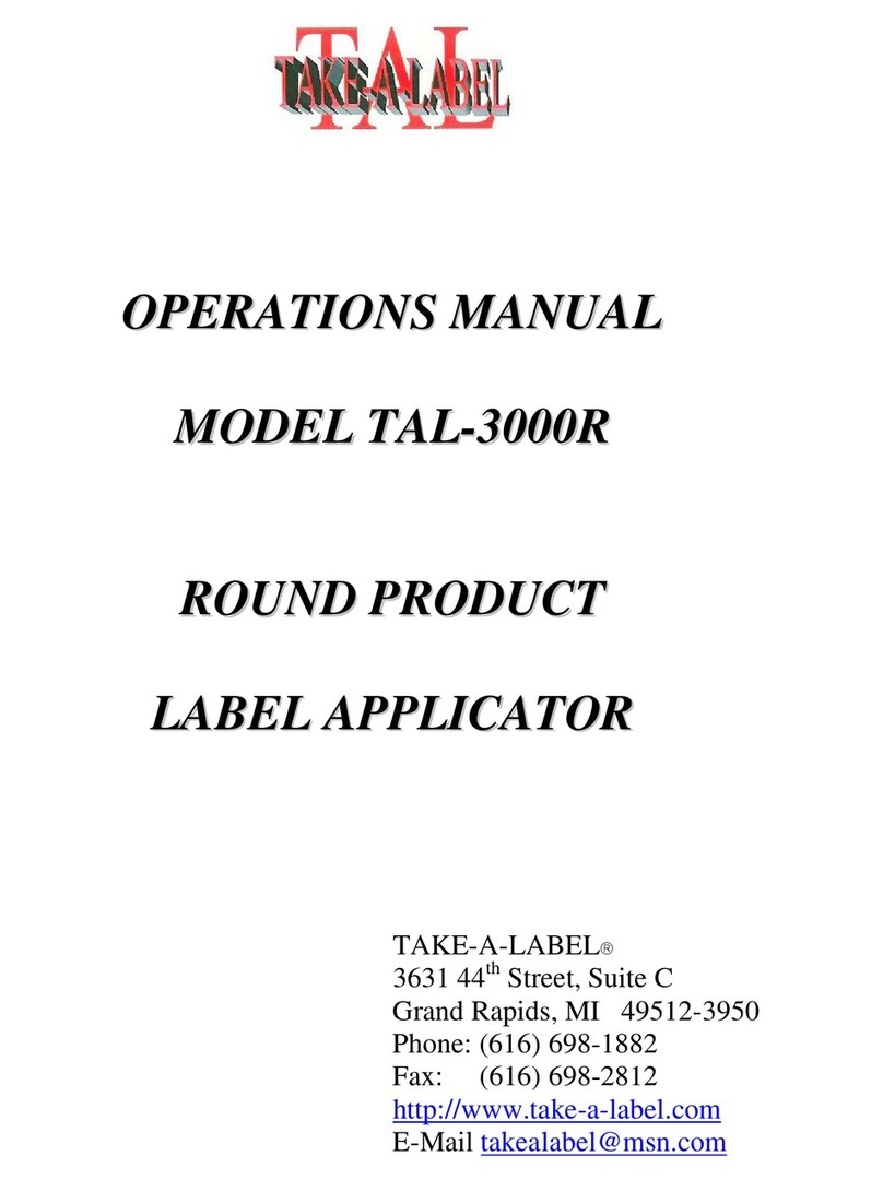 TAKE-A-LABEL TAL-3000R User manual