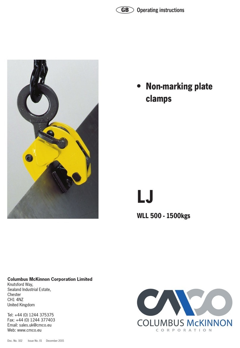 Columbus McKinnon Camlok LJ series operating instructions