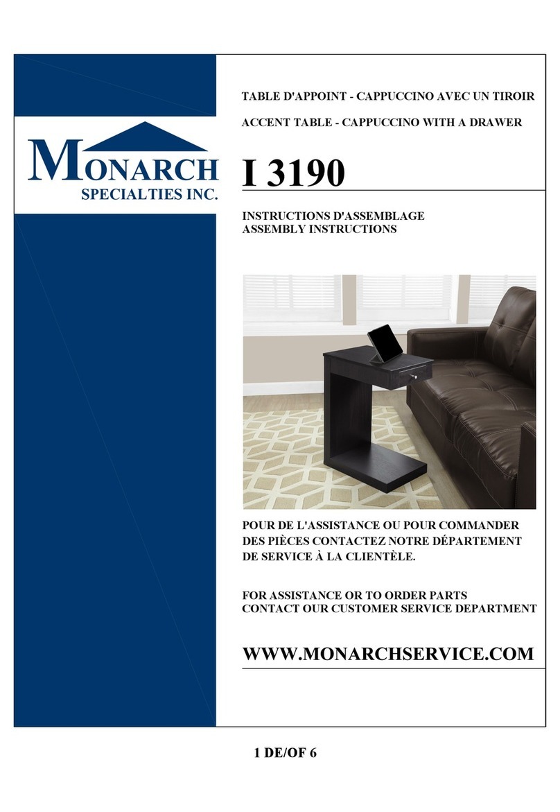 Monarch Specialties I 3190 User manual Monarch Specialties I 3190 User manual