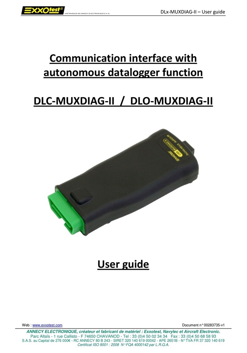 EXXOTEST DLC-MUXDIAG-II User manual