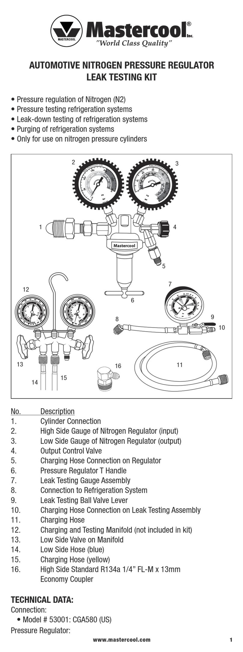 Master cool 53010 manual
