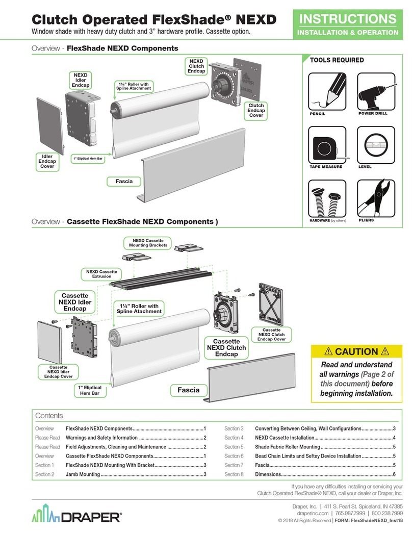 Draper FlexShade NEXD Installation instructions