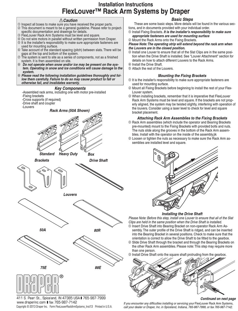 Draper FlexLouver 50A User manual