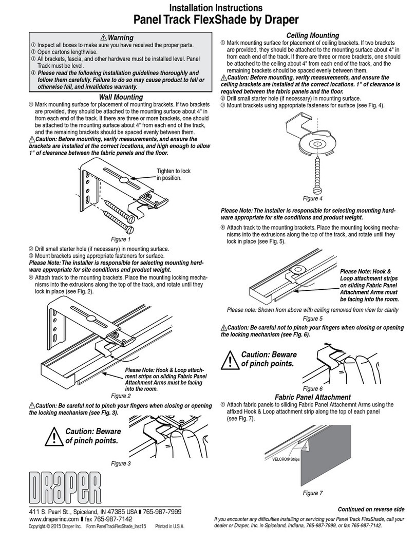 Draper Panel Track FlexShade User manual