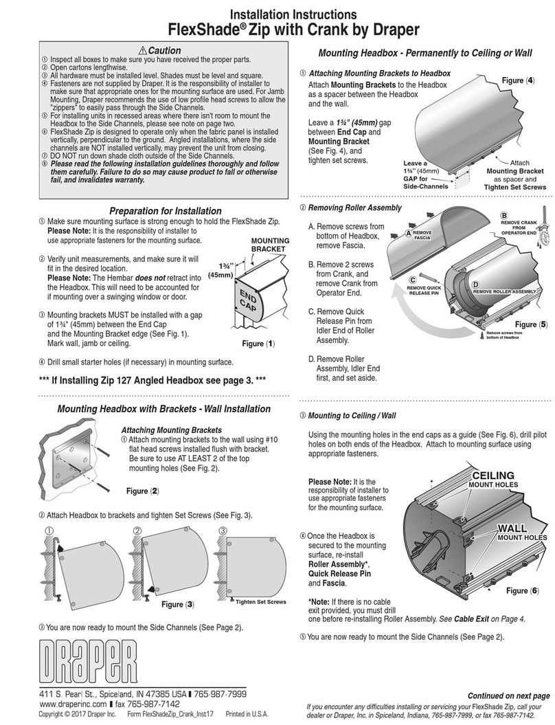 Draper FlexShade Zip with Crank User manual