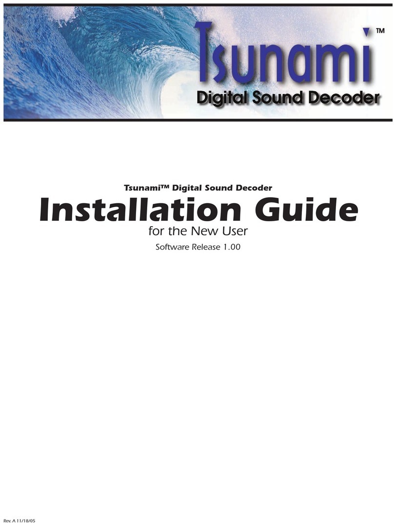 SoundTraxx Tsunami User manual