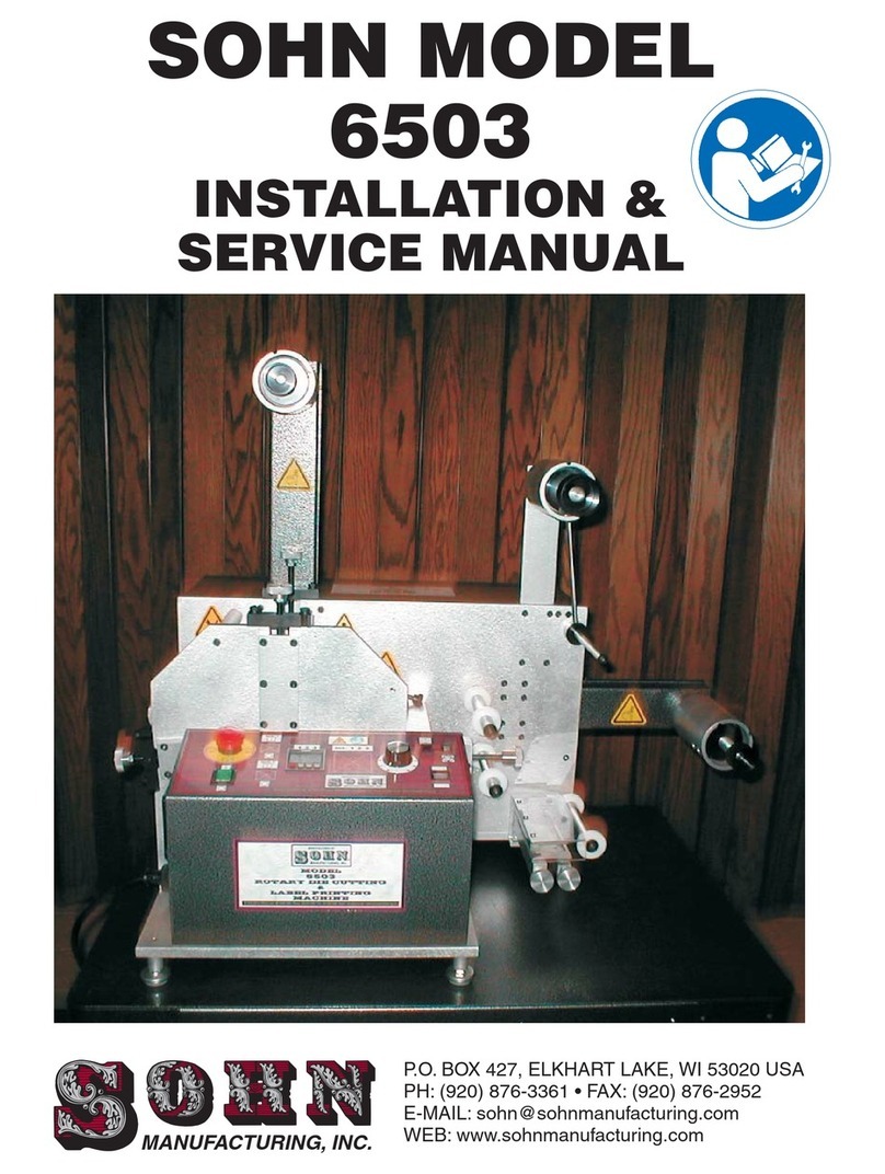 Sohn 6503 Installation & service manual