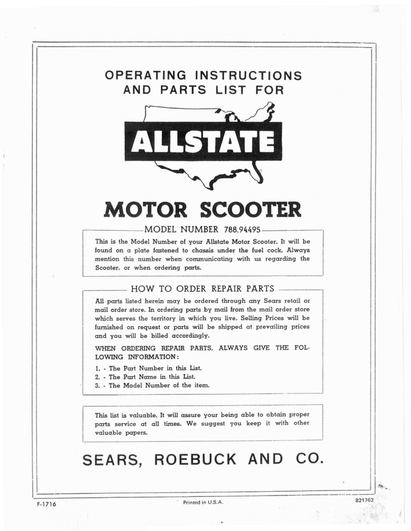 Allstate 788.94495 Operating instructions and parts list