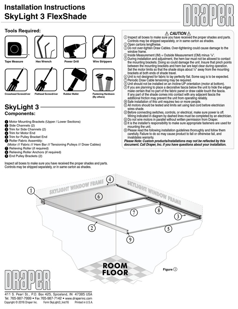Draper FlexShade SkyLight 3 User manual