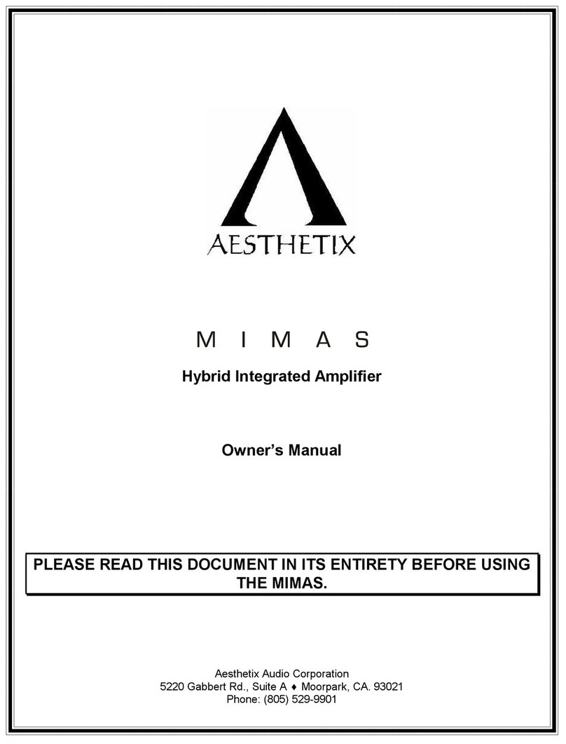 Aesthetix MIMAS owner's manual