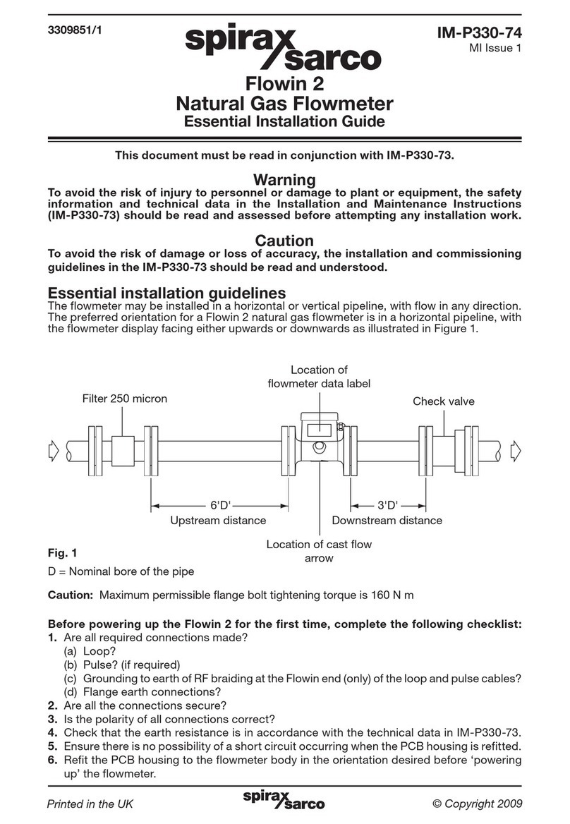Spirax Sarco Flowin 2 User manual