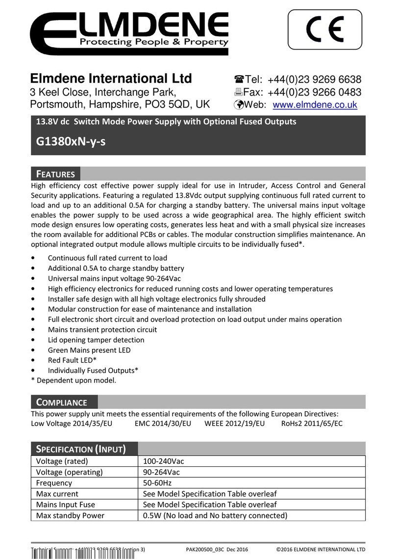 Elmdene G1380xN-y-s Series User manual