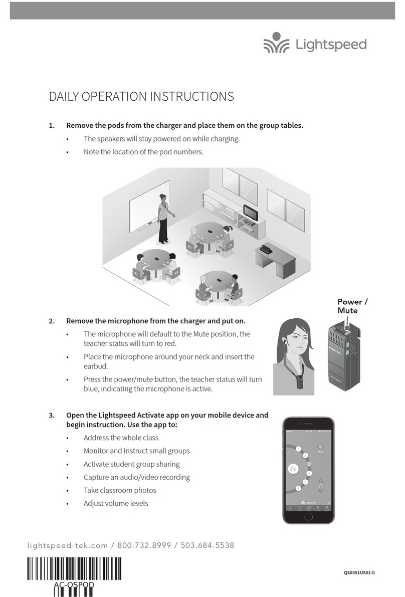 Lightspeed Flexmike DAILY OPERATION INSTRUCTIONS