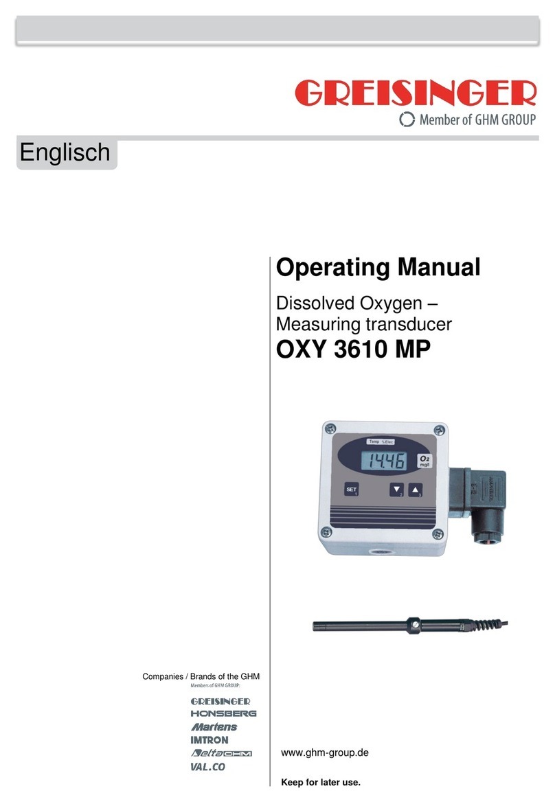 GREISINGER OXY 3610 MP User manual