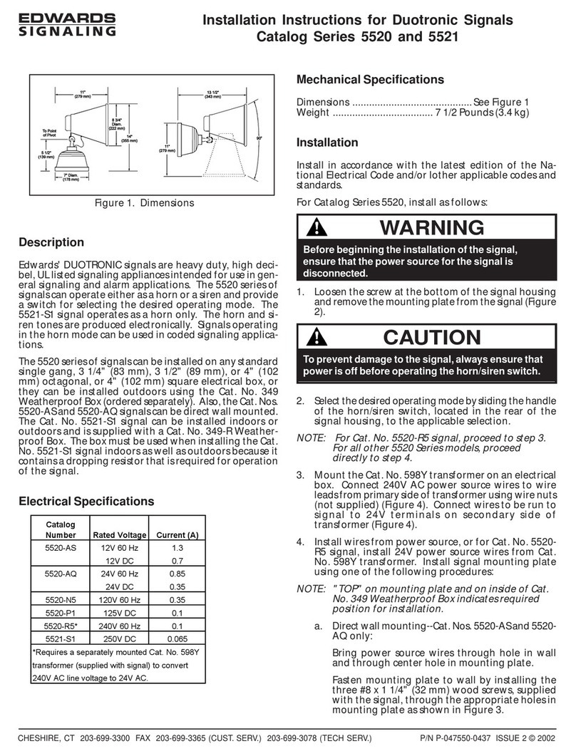 Edwards Signaling 5520 Series User manual