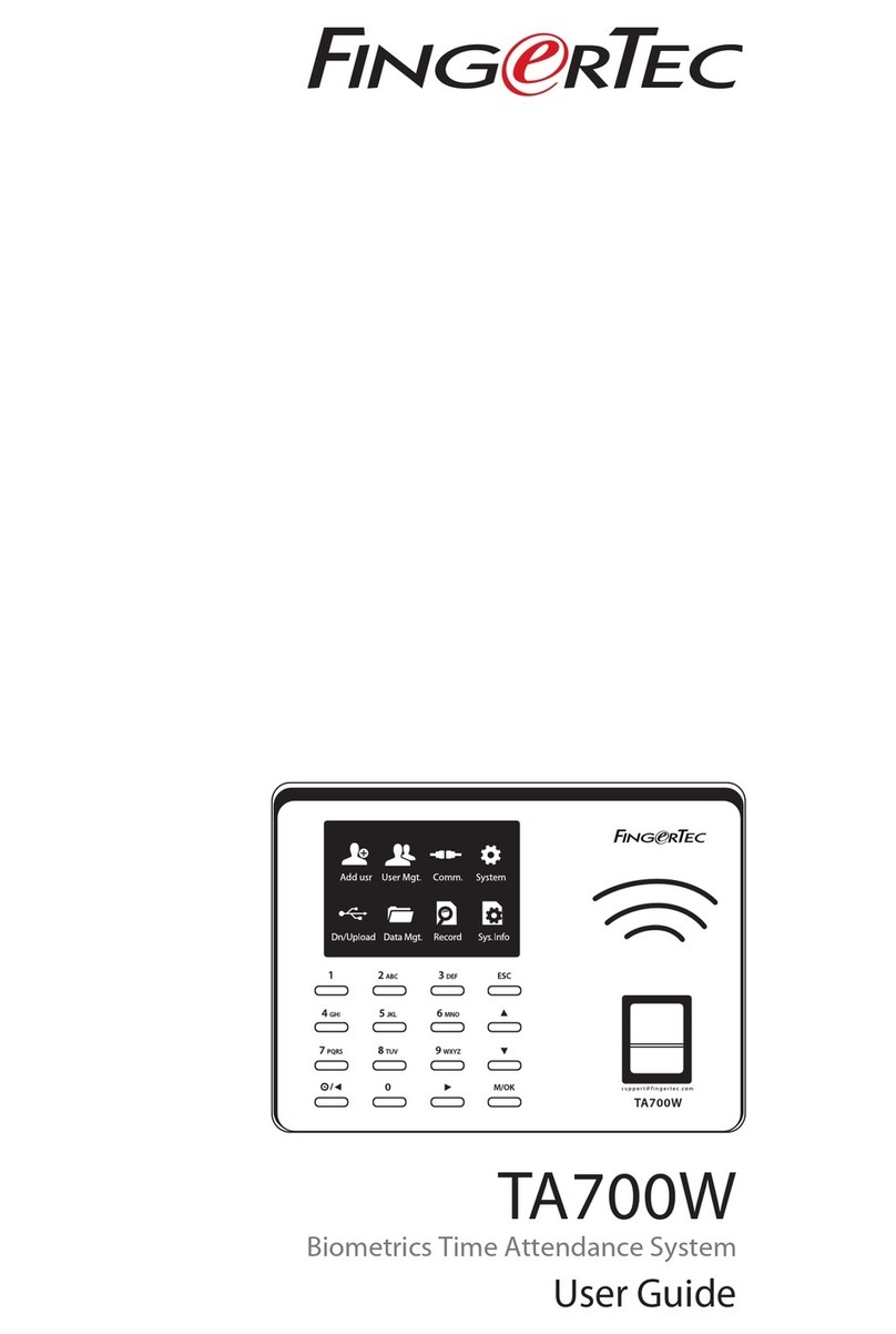FingerTec TA700W User manual