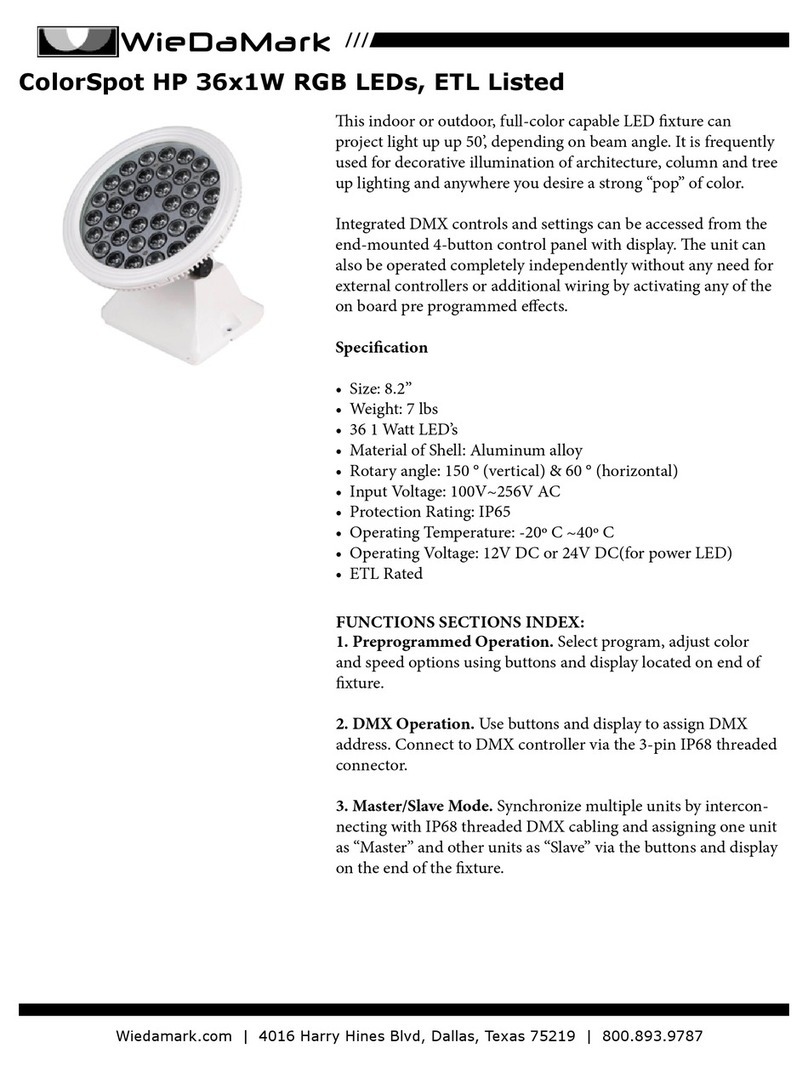 Wiedamark ColorSpot HP 36x1W RGB LEDs user manual