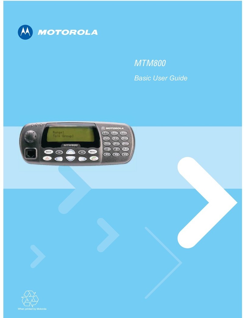 Motorola TETRA MTM800 Operating and maintenance manual