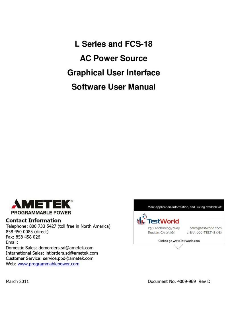 Ametek L Series User manual