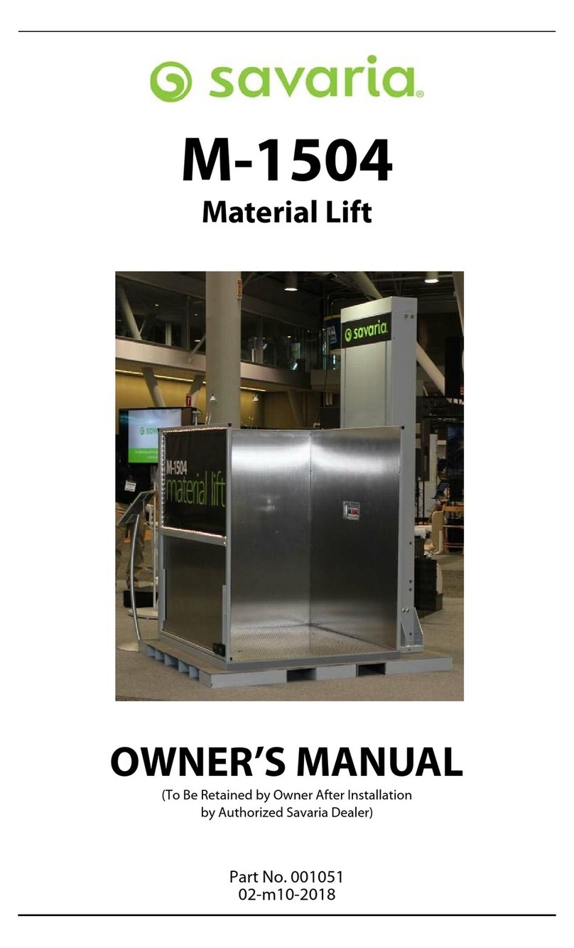 Savaria M-1504 User manual