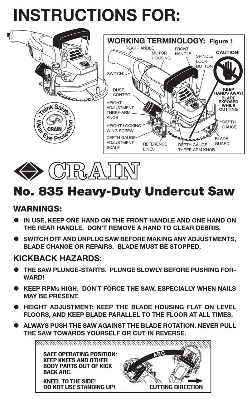 CRAIN 835 User manual