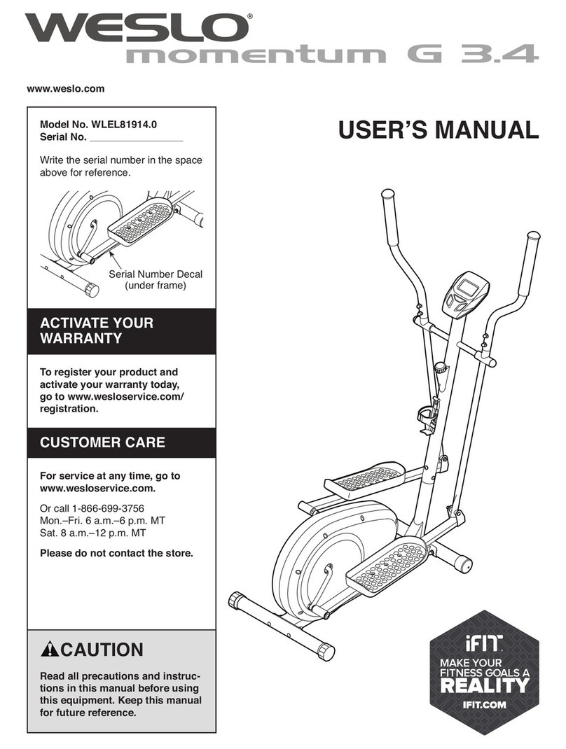 Weslo WLEL81914.0 user manual