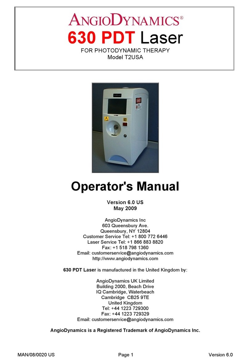 AngioDynamics 630 PDT Operator's manual