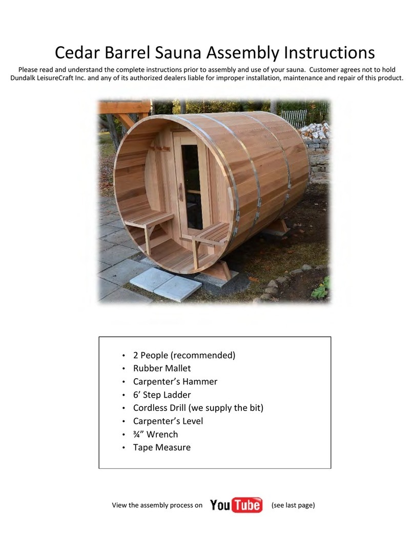 SaunaFit Cedar Barrel Assembly instructions