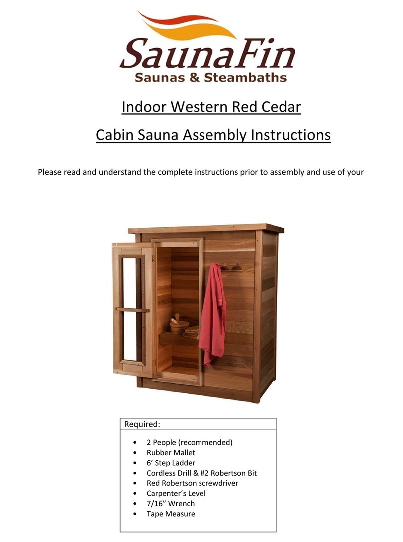 SaunaFit Indoor Western Red Cedar Assembly instructions