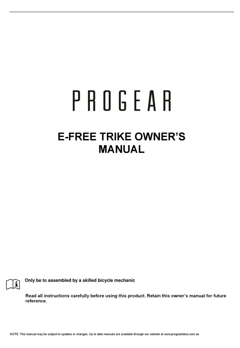 ProGear E-FREE TRIKE owner's manual