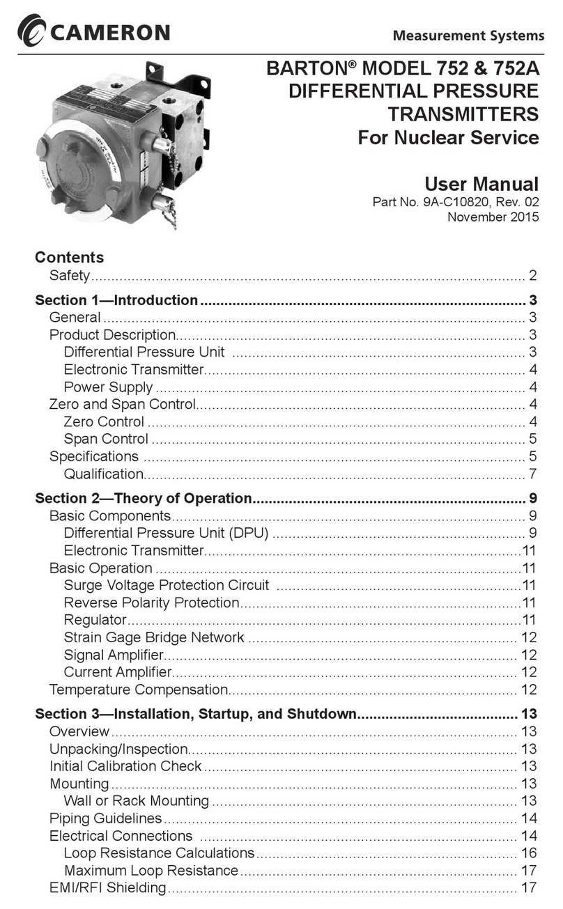 Cameron Barton 752 user manual