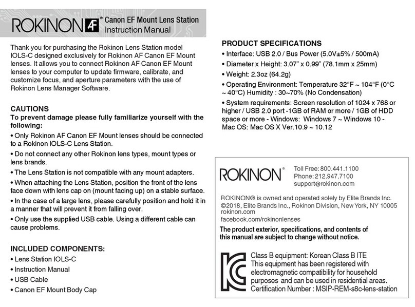 Rokinon IOLS-C instruction manual