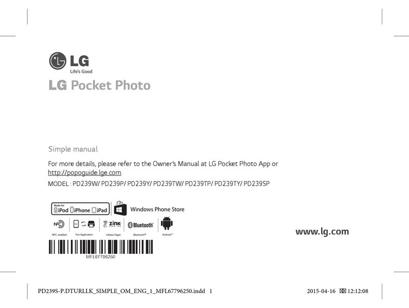 LG Pocket Photo PD239W User manual