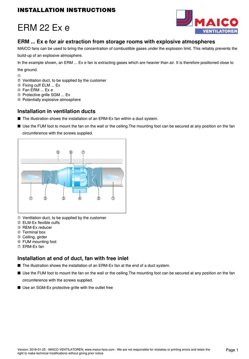 Maico ERM 22 Ex e User manual Maico ERM 22 Ex e User manual