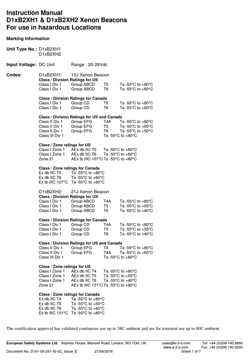 E2S D1xB2XH1 User manual